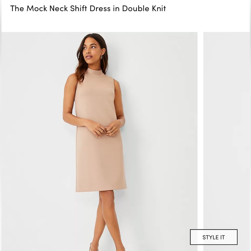 Ann Taylor Mock Neck Sheath Dress 10 NWT
